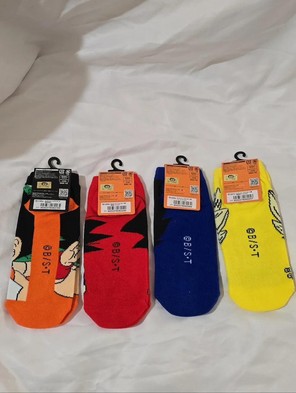 NWT Dragon Ball Anime Novelty No Show Socks Bundle Japan Goku Vegeta 23-25 cm